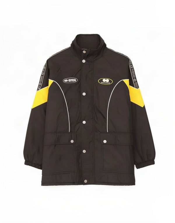 Errea Cappotto imbottito oversize con grafica da uomo UK 40 Large Black Colourblock