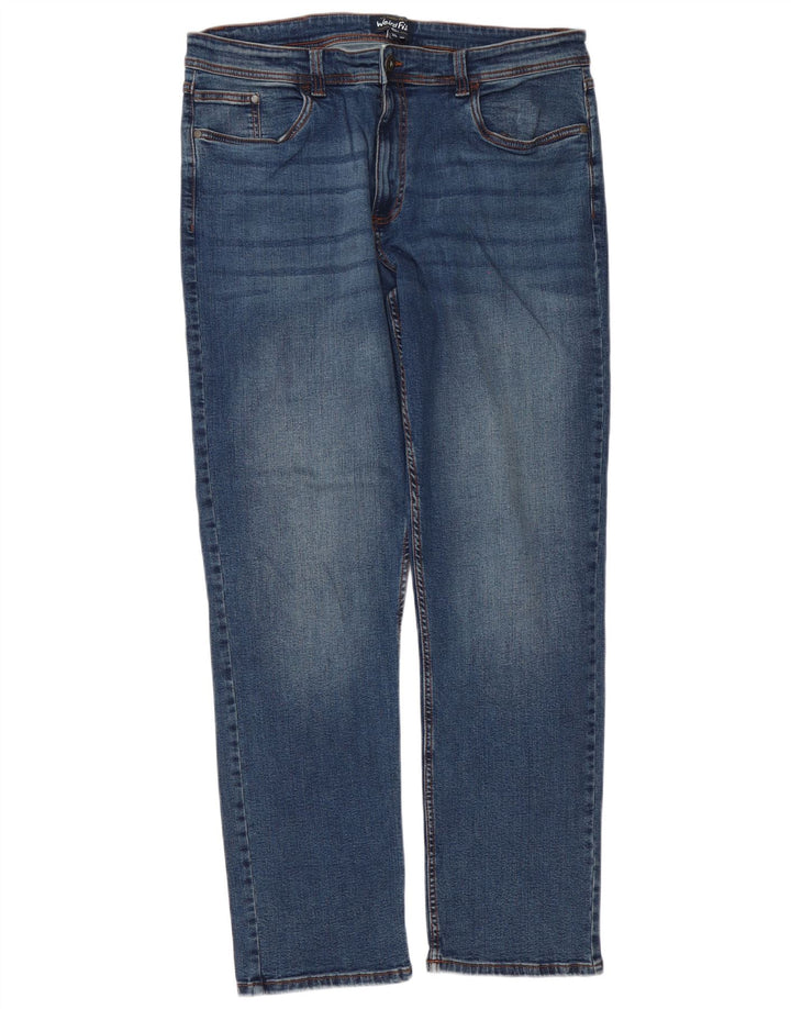 Jeans dritti da uomo Weird Fish W38 L32 cotone blu