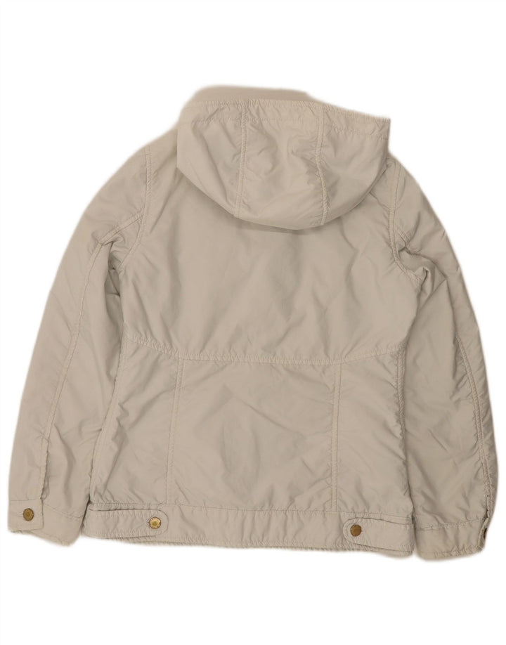 RED BY VALENTINO Womens Hooded Bomber Jacket IT 40 Small Off White