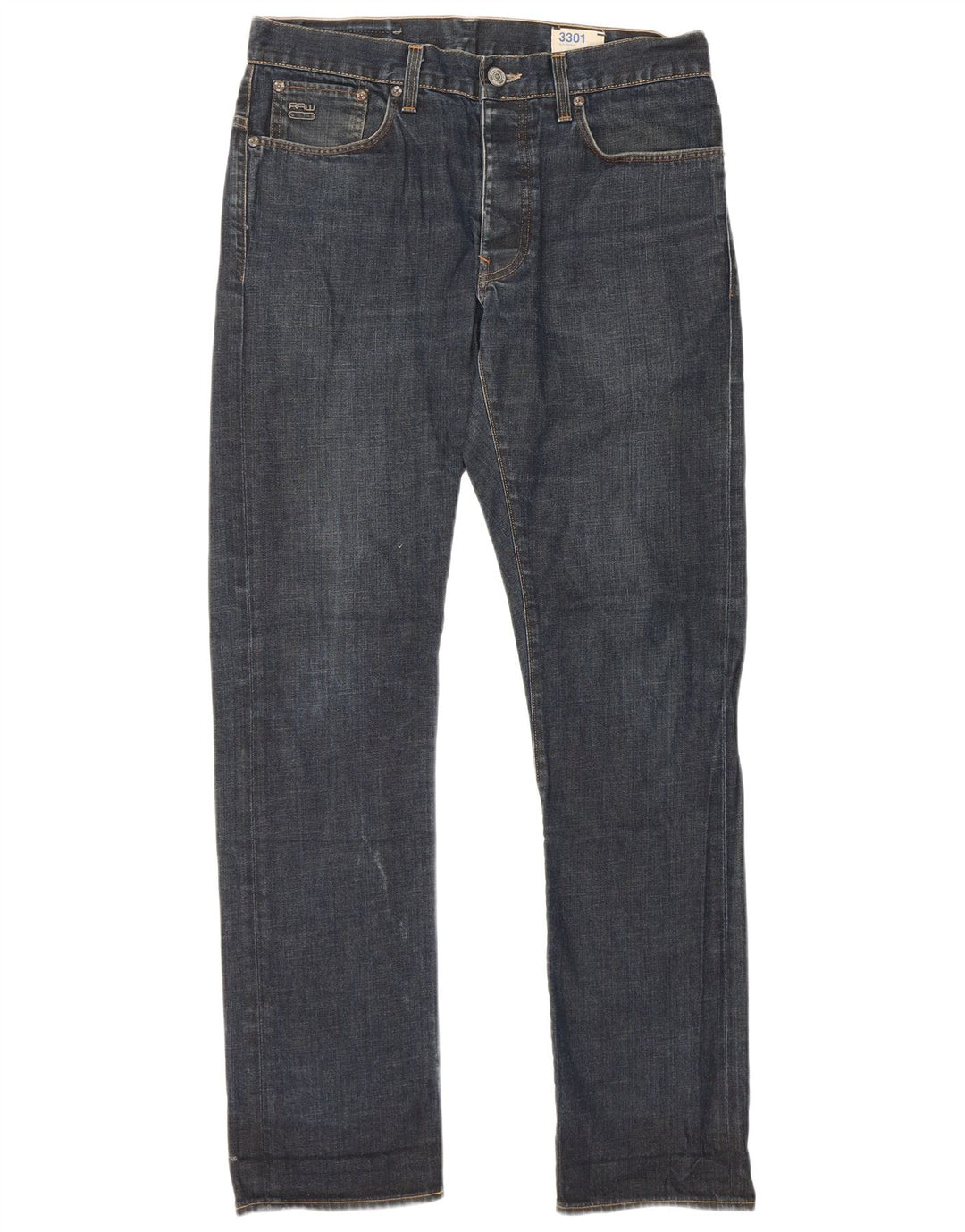 Jeans dritti da uomo G-Star 3301 W34 L34 cotone blu