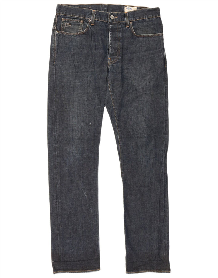 Jeans dritti da uomo G-Star 3301 W34 L34 cotone blu