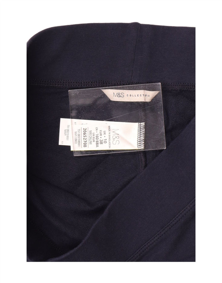 MARKS & SPENCER Womens Tracksuit Trousers UK 10 Small  Navy Blue Cotton Vintage Marks & Spencer and Second-Hand Marks & Spencer from Messina Hembry 