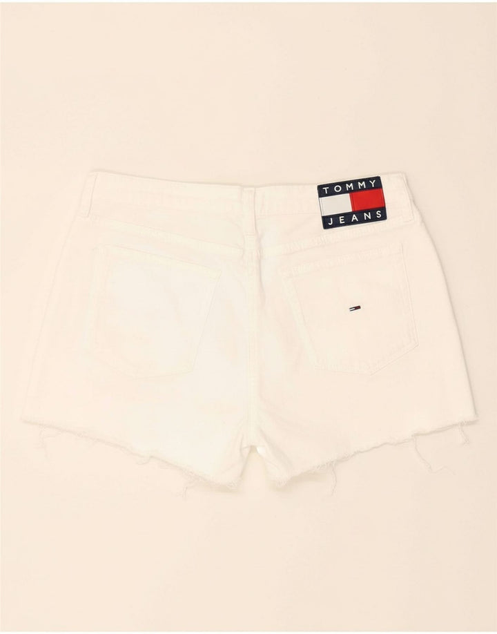 TOMMY HILFIGER Womens Denim Shorts W28 Medium White Cotton