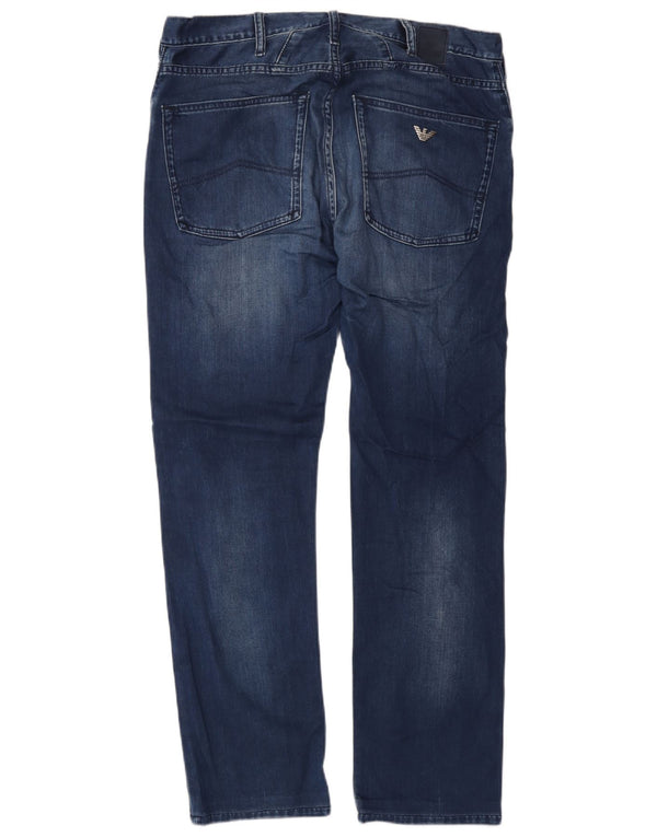Jeans dritti da uomo Armani W31 L30 in cotone blu