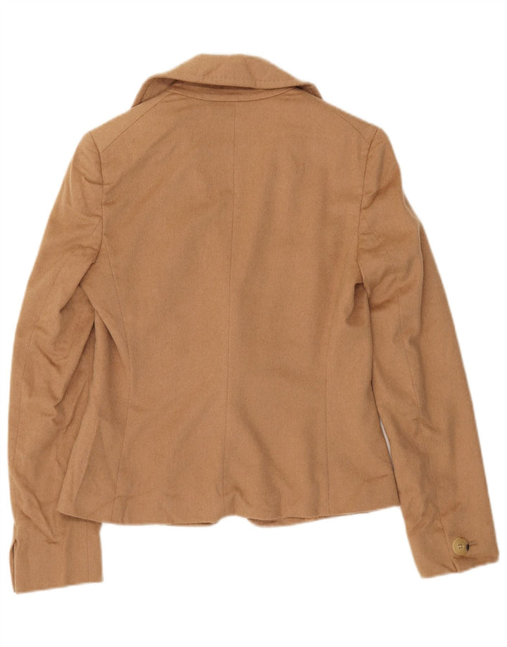 Giacca blazer a 1 bottone da donna Max Mara UK 8 Small Beige Camelhair