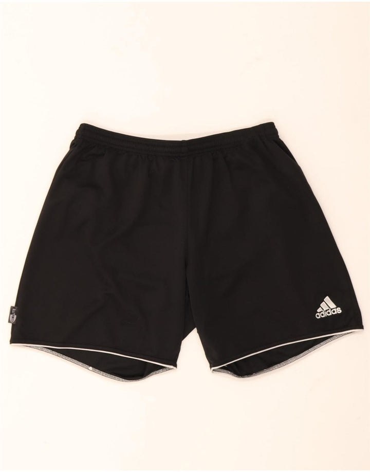 Pantaloncini sportivi Adidas Climalite da uomo grandi in poliestere nero