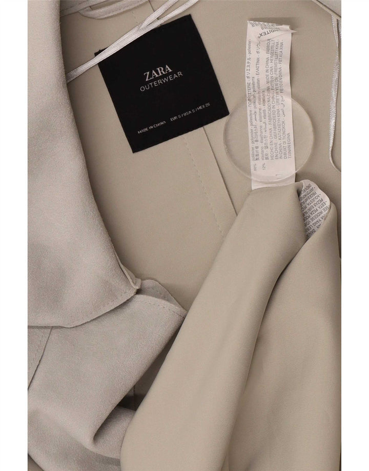 Trench da donna Zara UK 10 piccolo poliestere grigio
