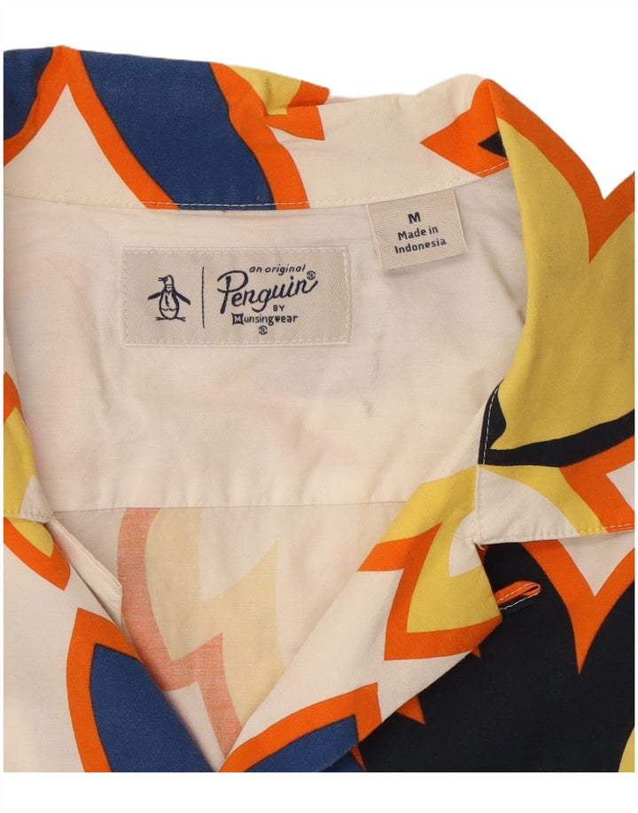 Camicia a maniche corte da uomo Penguin, colore bianco medio floreale