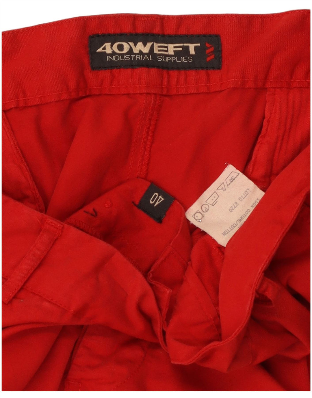Pantaloncini cargo da uomo 40Weft W40 XL in cotone rosso