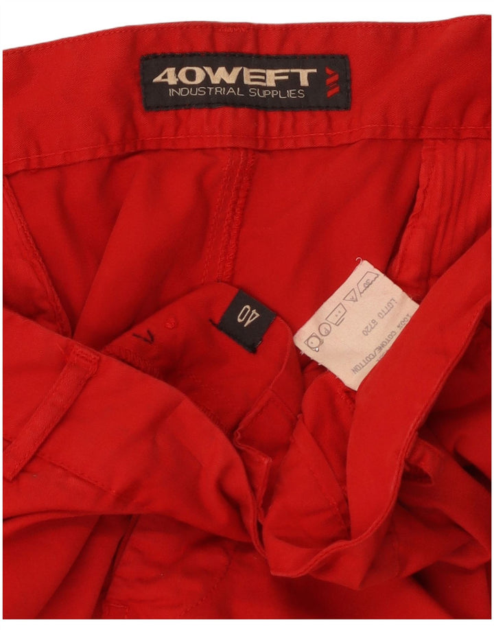 Pantaloncini cargo da uomo 40Weft W40 XL in cotone rosso