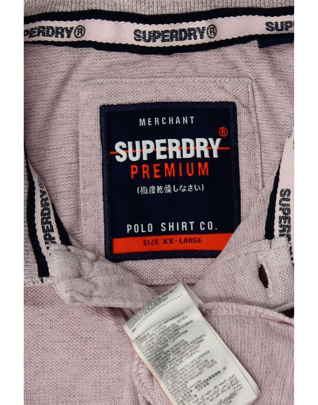 Polo da uomo SUPERDRY 2XL cotone viola