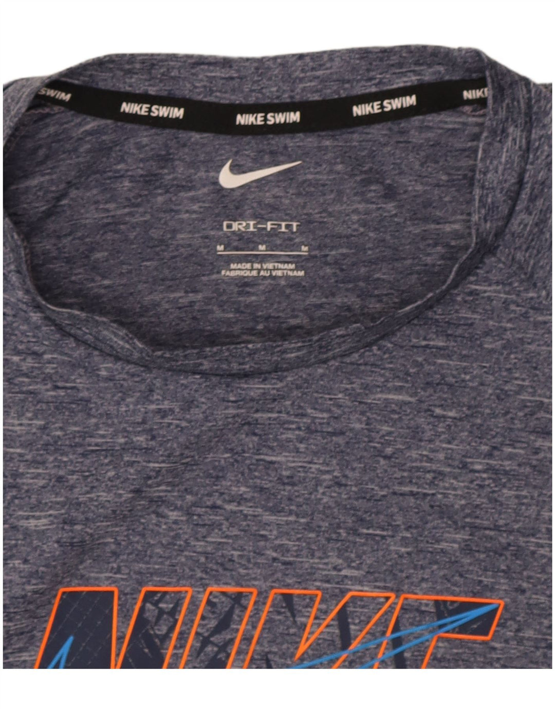 T-shirt grafica da uomo Nike Dri Fit Top medio blu navy screziato