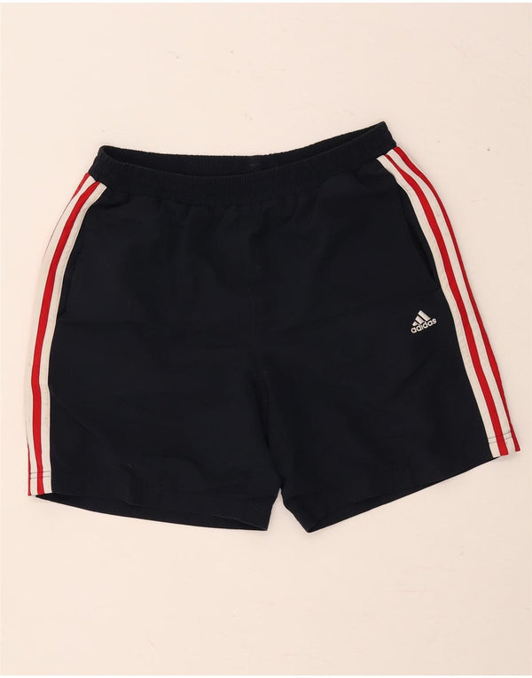 Pantaloncini sportivi ADIDAS da ragazzo 15-16 anni in poliestere color block blu navy
