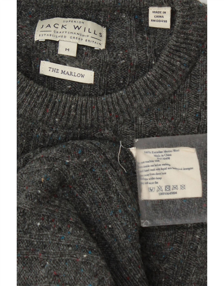 Maglione maglione girocollo Marlow da uomo Jack Wills grigio medio screziato
