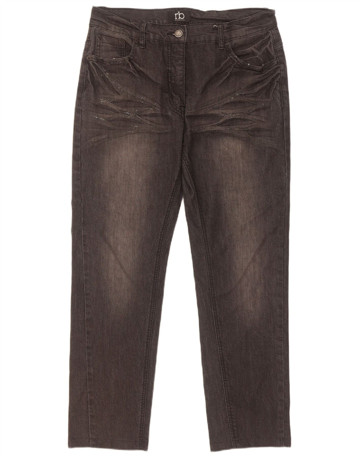 Jeans dritti da donna Roccobarocco W32 L28 cotone nero