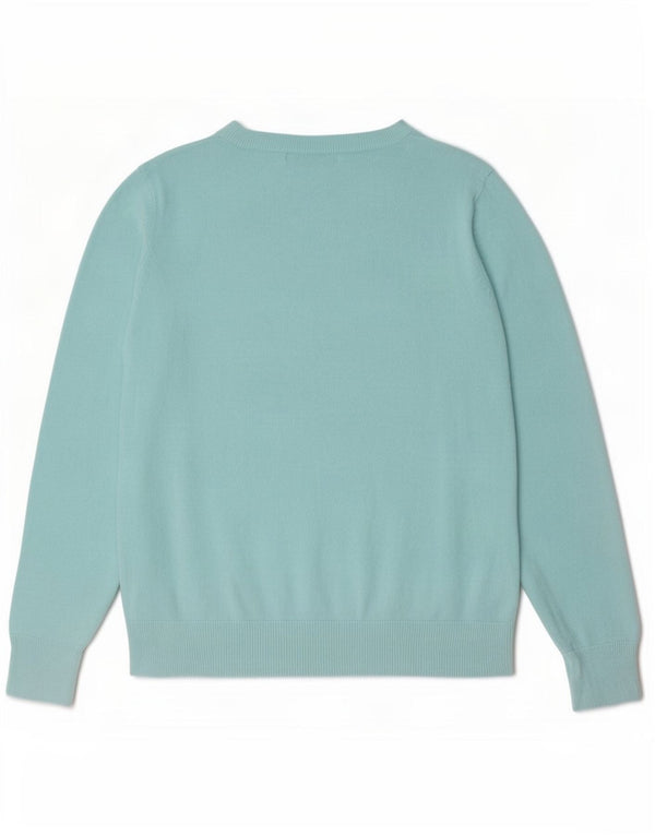 Maglione maglione girocollo da donna Marks & Spencer UK 12 medio turchese