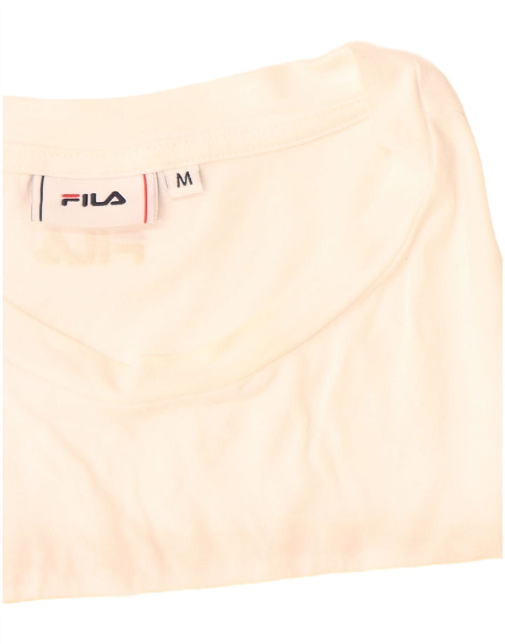 Maglietta grafica da donna Fila Top UK 14 cotone bianco medio