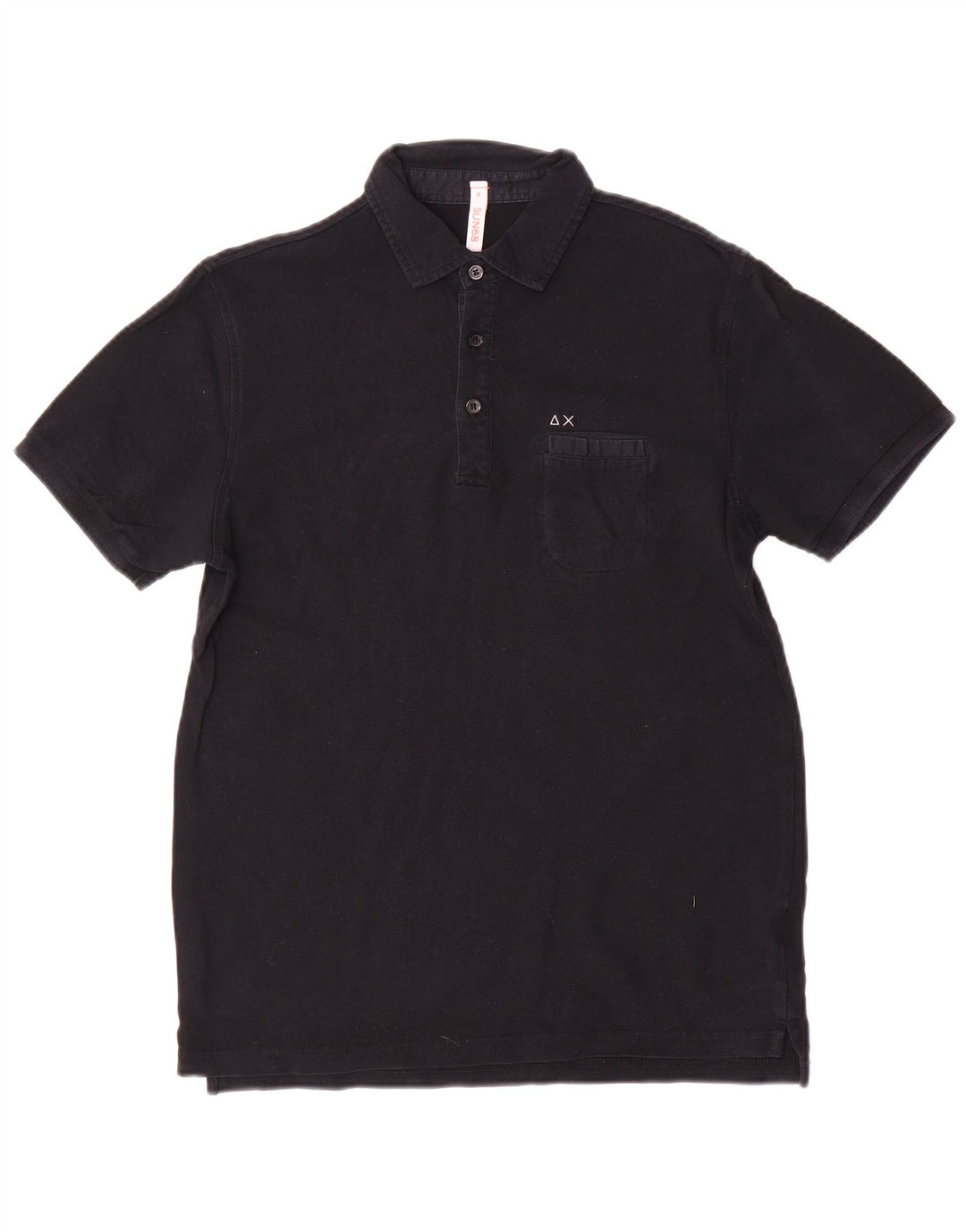 Polo da uomo Sun68 in cotone nero medio