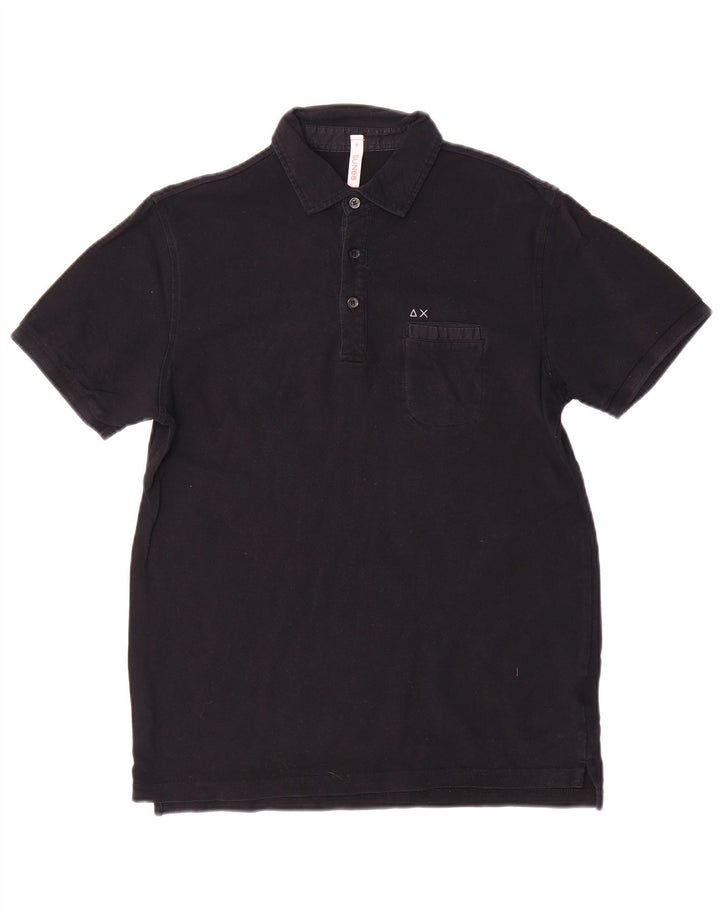Polo da uomo Sun68 in cotone nero medio