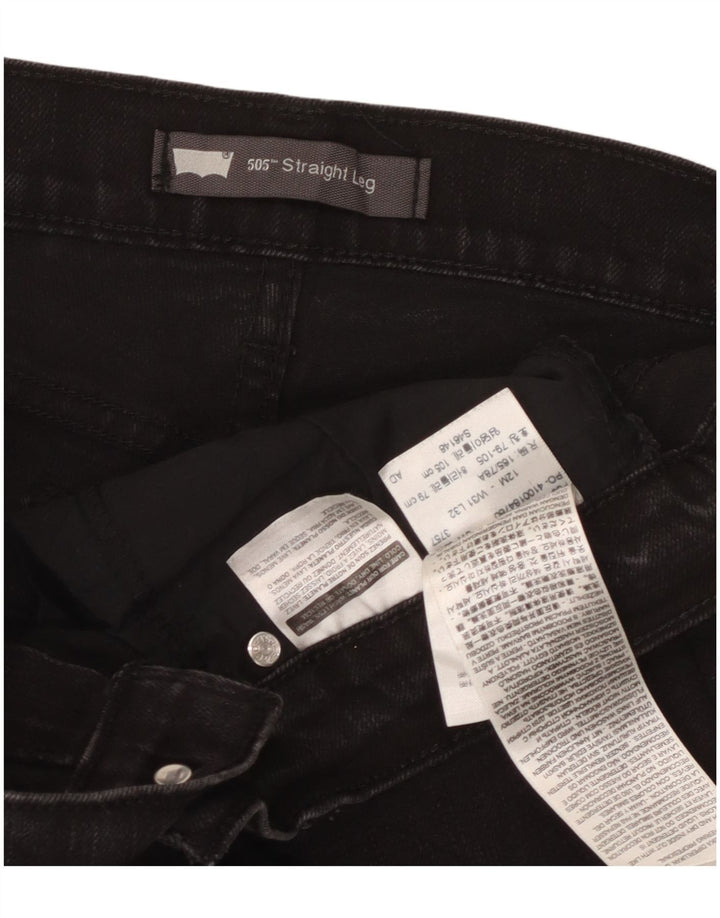Jeans dritti Levi's 505 da donna W31 L32 cotone nero