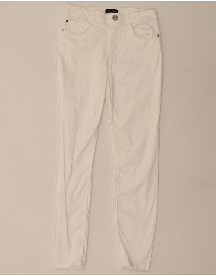 Pantaloni casual slim da donna Massimo Dutti EU 40 Medium W28 L28 Bianco