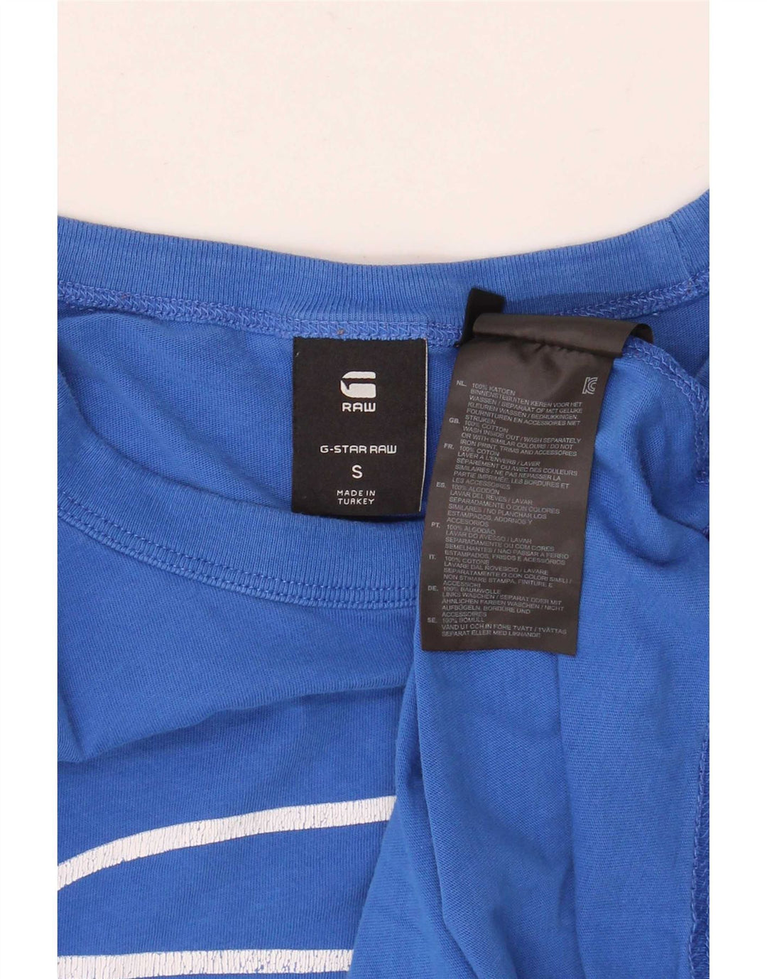 T-shirt grafica da uomo G-Star Top piccola in cotone blu