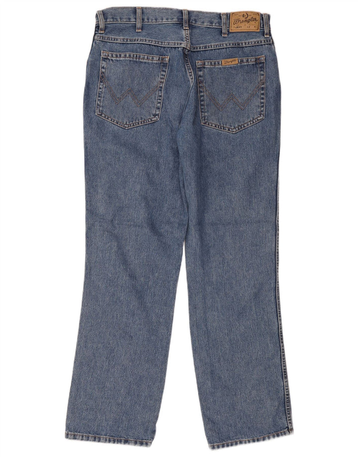 Jeans dritti da uomo Wrangler vestibilità regolare W36 L32 cotone blu