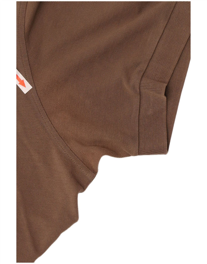 Polo da uomo Hugo Boss piccola in cotone marrone