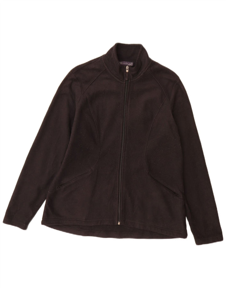 Giacca in pile da donna Marks & Spencer UK 14 grande poliestere nero