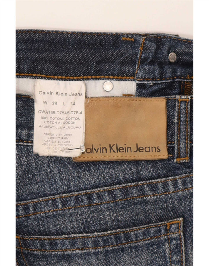 Jeans dritti da uomo Calvin Klein W28 L30 cotone blu