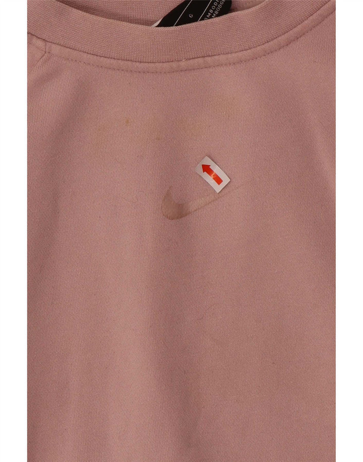 Felpa da donna Nike Jumper UK 16 Large Pink Cotton