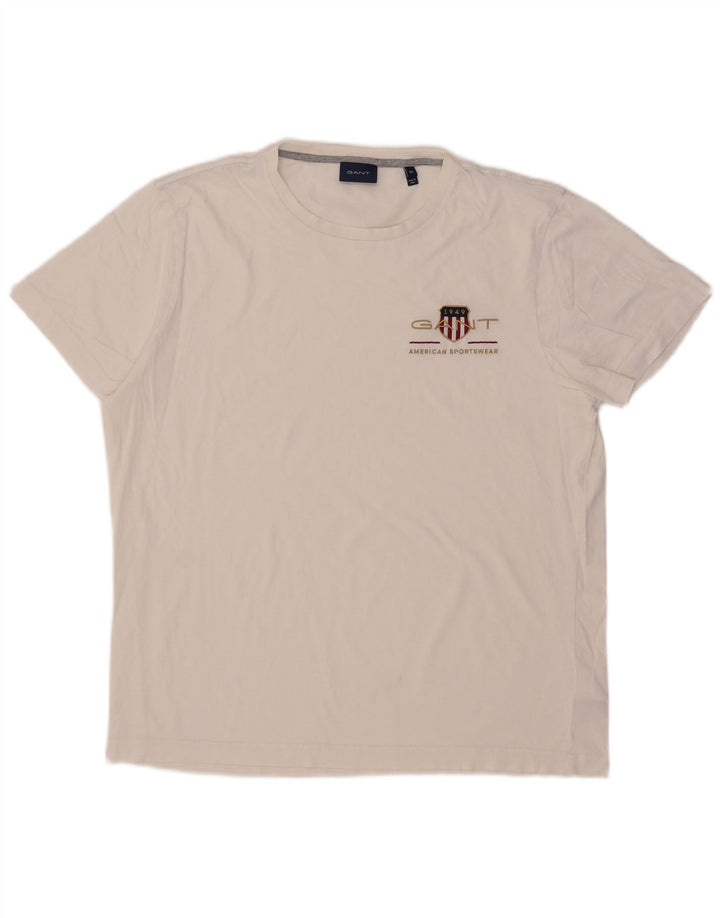 Gant T-shirt grafica da uomo Top XL in cotone bianco