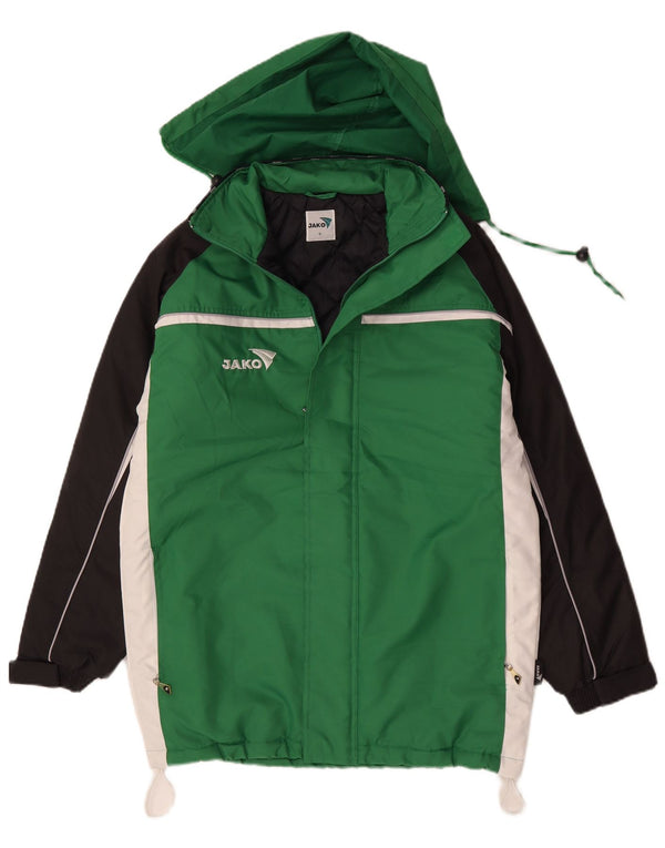 Giacca a vento da uomo Jako vestibilità ampia con cappuccio UK 36 Small Green Colourblock