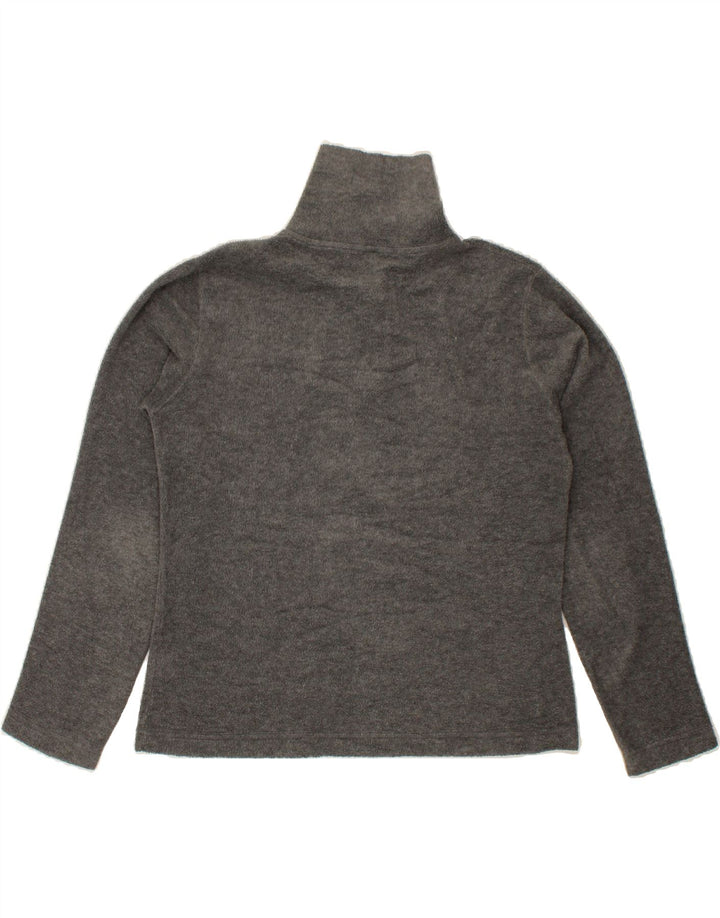 INVICTA Womens Zip Neck Fleece Jumper UK 14 Medium Grey Polyester Vintage Invicta and Second-Hand Invicta from Messina Hembry 