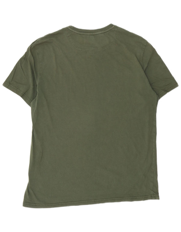 T-shirt da uomo Lyle & Scott Top XL in cotone kaki