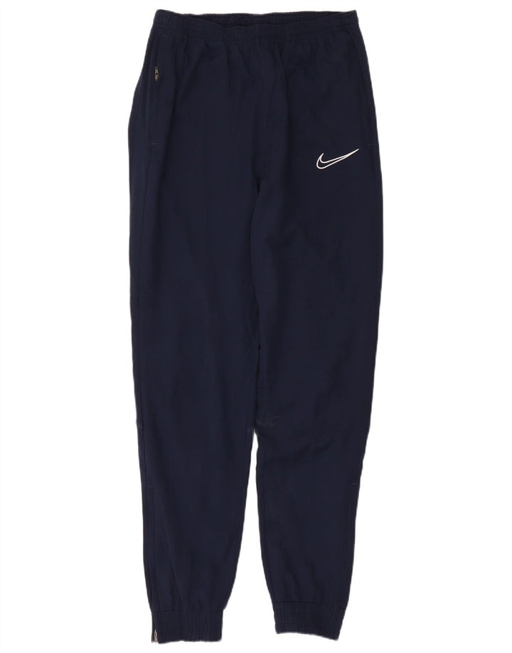 Pantaloni da tuta Nike Dri Fit da uomo, pantaloni da jogging, piccoli, in poliestere blu navy