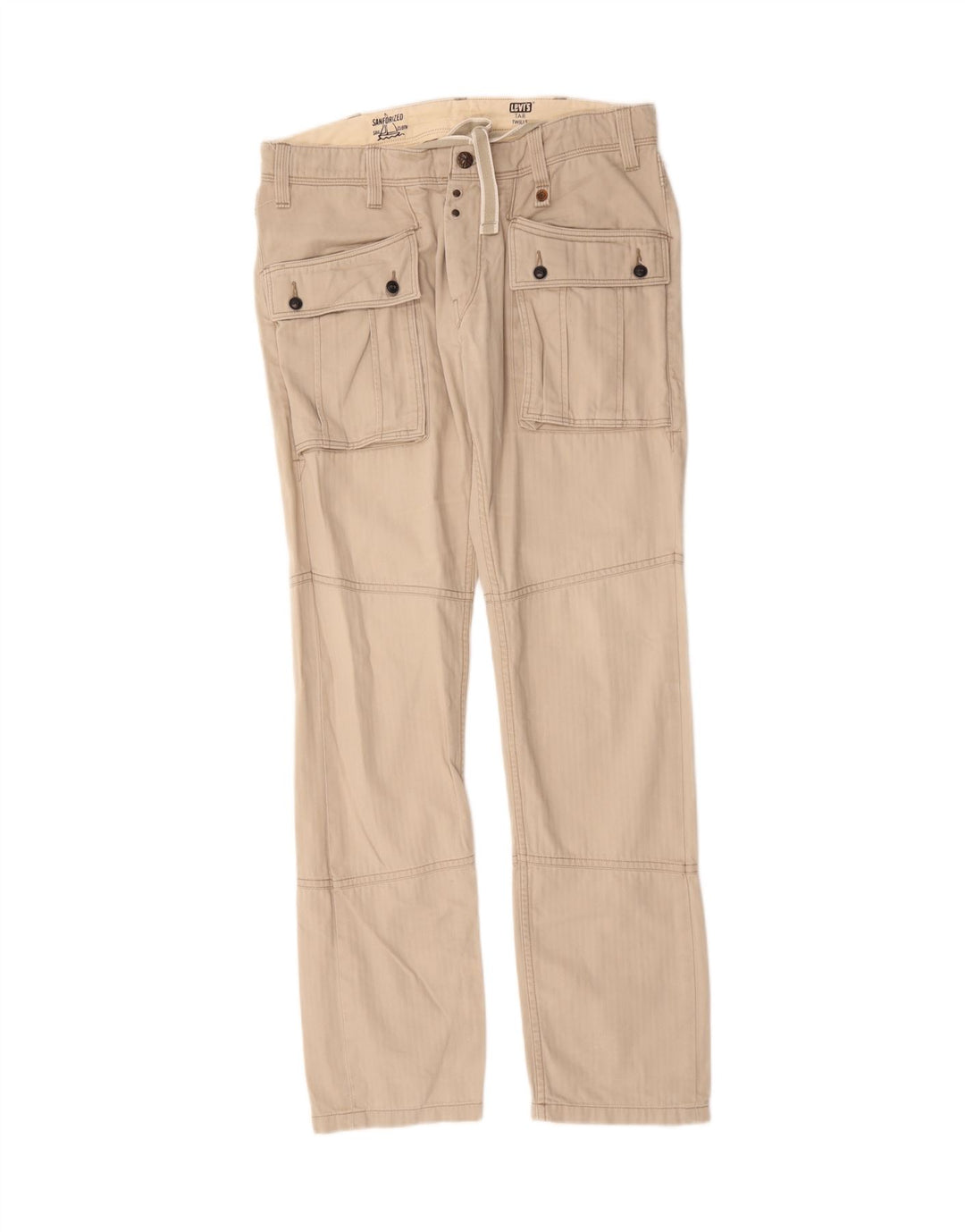 Pantaloni cargo dritti da uomo Levi's W33 L34 in cotone beige