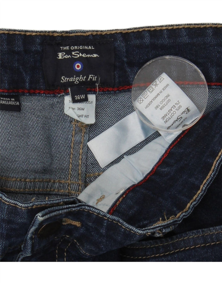 Jeans dritti da uomo Ben Sherman W36 L31 cotone blu