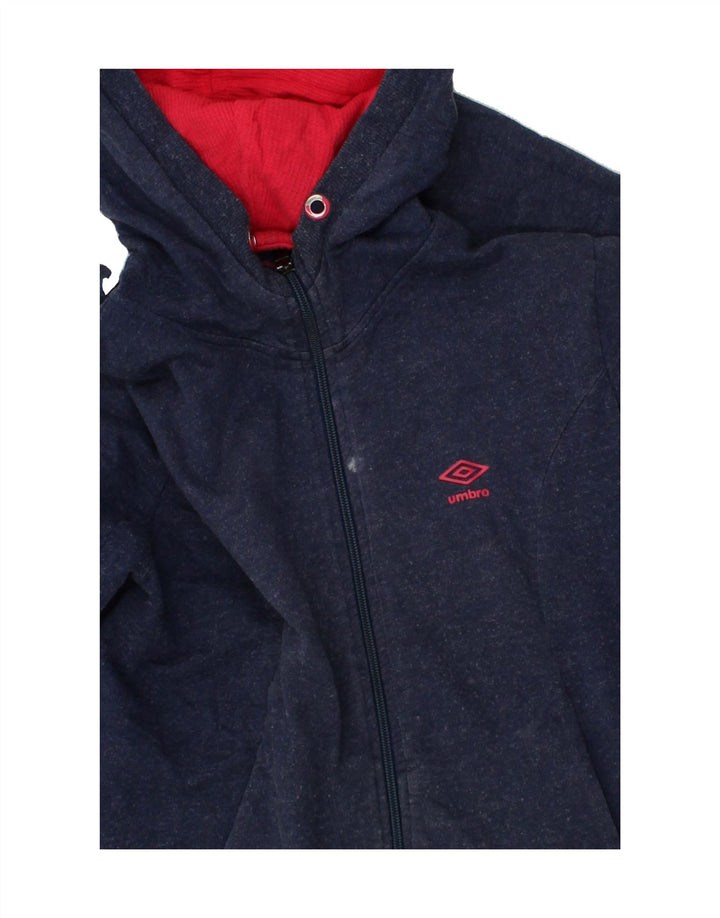 UMBRO Womens Zip Hoodie Sweater UK 16 Large Navy Blue Vintage Umbro and Second-Hand Umbro from Messina Hembry 