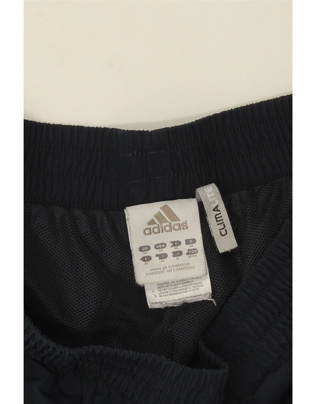 Pantaloncini sportivi Adidas Climalite da uomo medi in poliestere blu navy