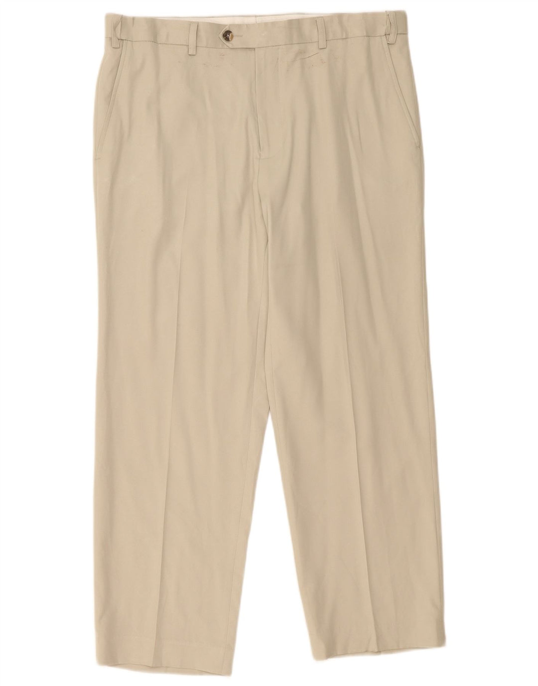 Pantaloni da abito vestibilità regolare Marks & Spencer da uomo W36 L29 Poliestere beige