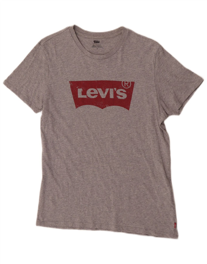 T-shirt grafica da uomo Levi's Top in cotone mélange grigio medio