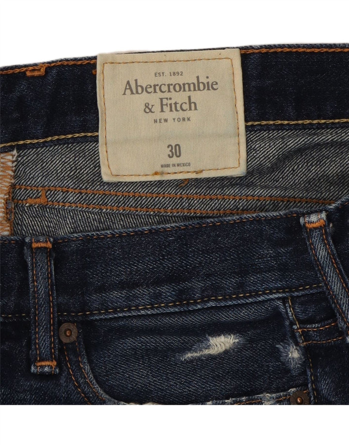 ABERCROMBIE & FITCH Womens Denim Shorts W30 Medium  Navy Blue Cotton Vintage Abercrombie & Fitch and Second-Hand Abercrombie & Fitch from Messina Hembry 