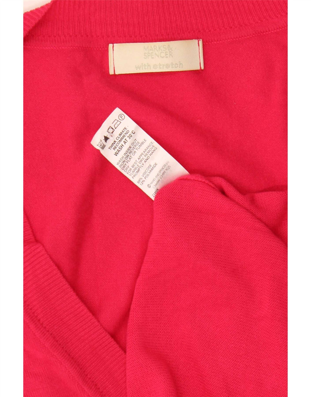 Maglione cardigan da donna Marks & Spencer UK 8 Small Rosa Viscosa