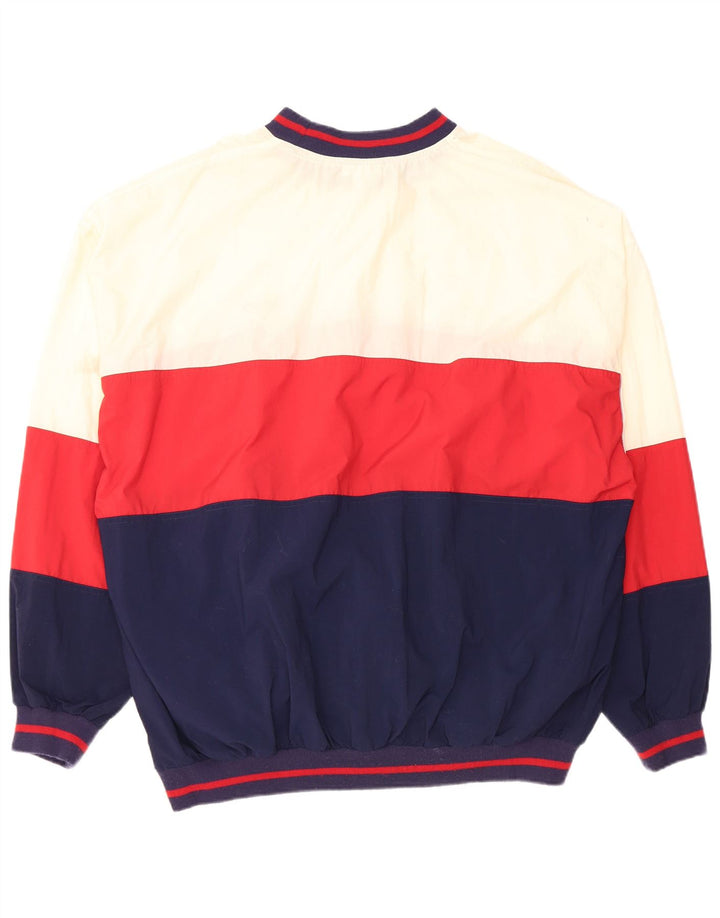Tuta da uomo Izod Pullover Top XL Nylon color block blu navy