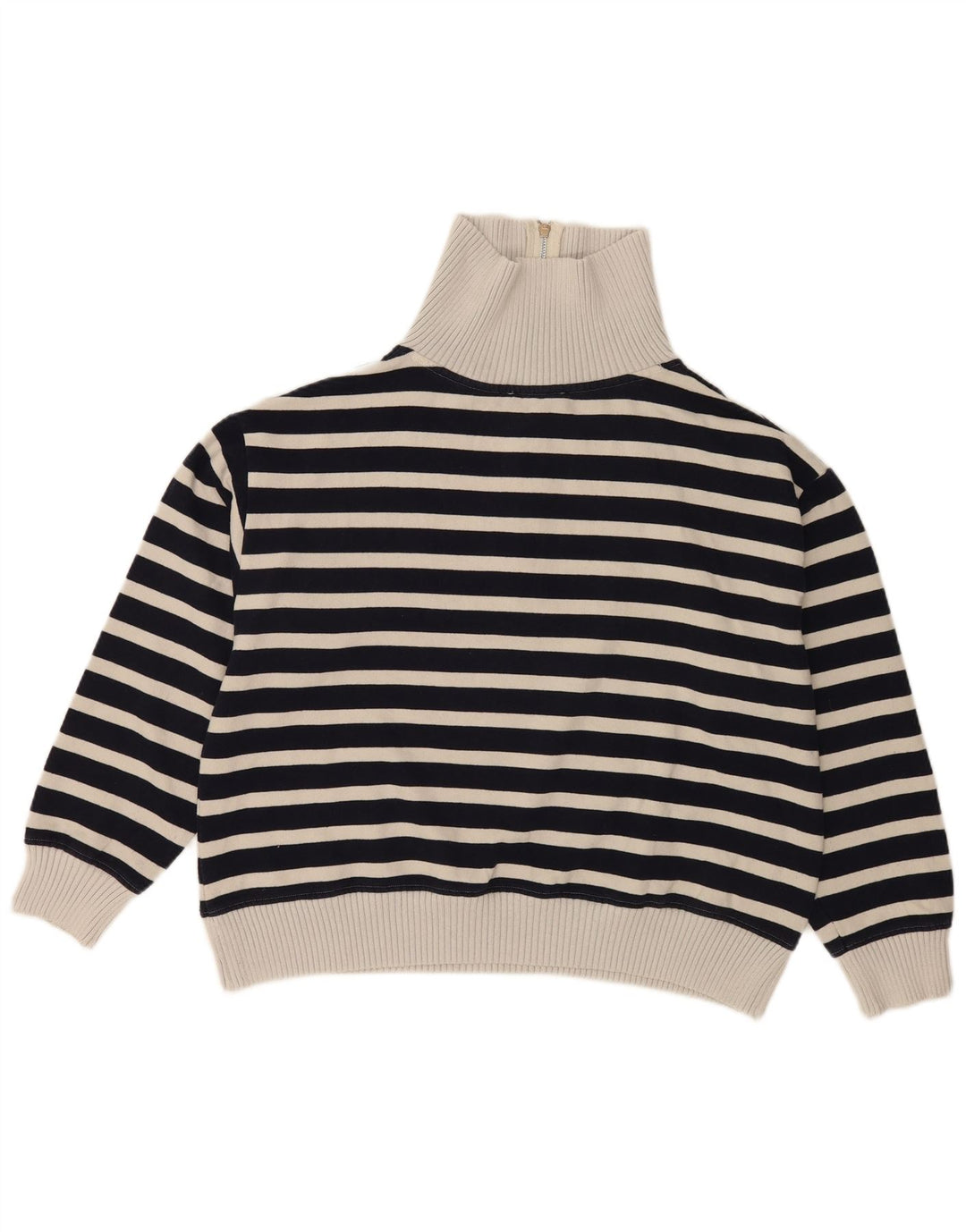 Maglione da donna Marks & Spencer con zip e collo UK 16 grande blu navy