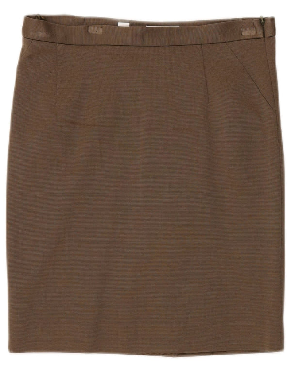 Gonna dritta da donna Moschino UK 10 Small W30 Rayon marrone