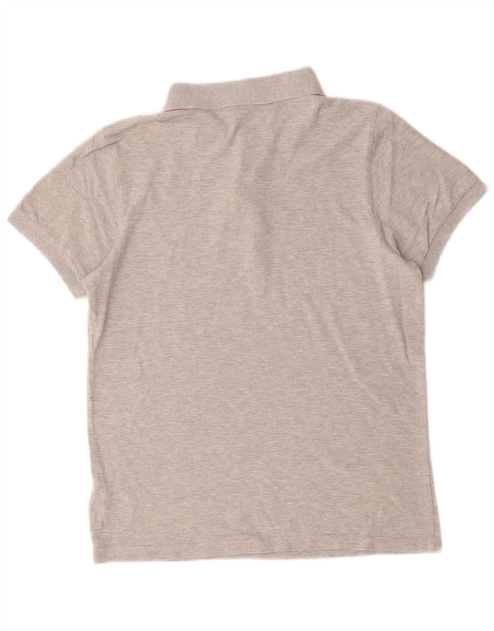 Polo Adidas da uomo in cotone mélange grigio medio