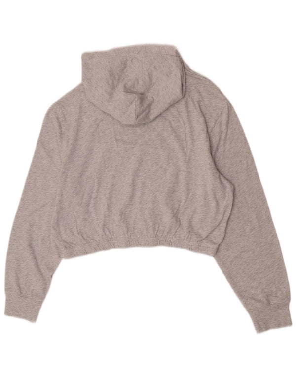 Maglione con cappuccio grafico da donna Tommy Hilfiger Crop Graphic UK 14 Grigio medio chiazzato