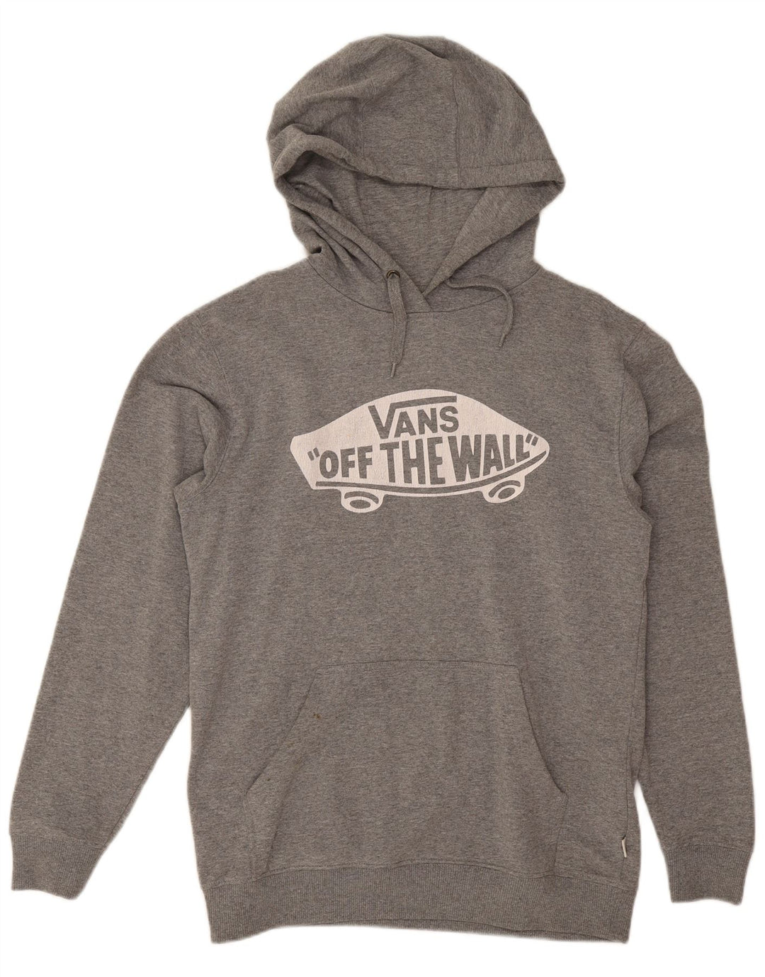 Felpa con cappuccio grafica da uomo Vans Small in cotone grigio